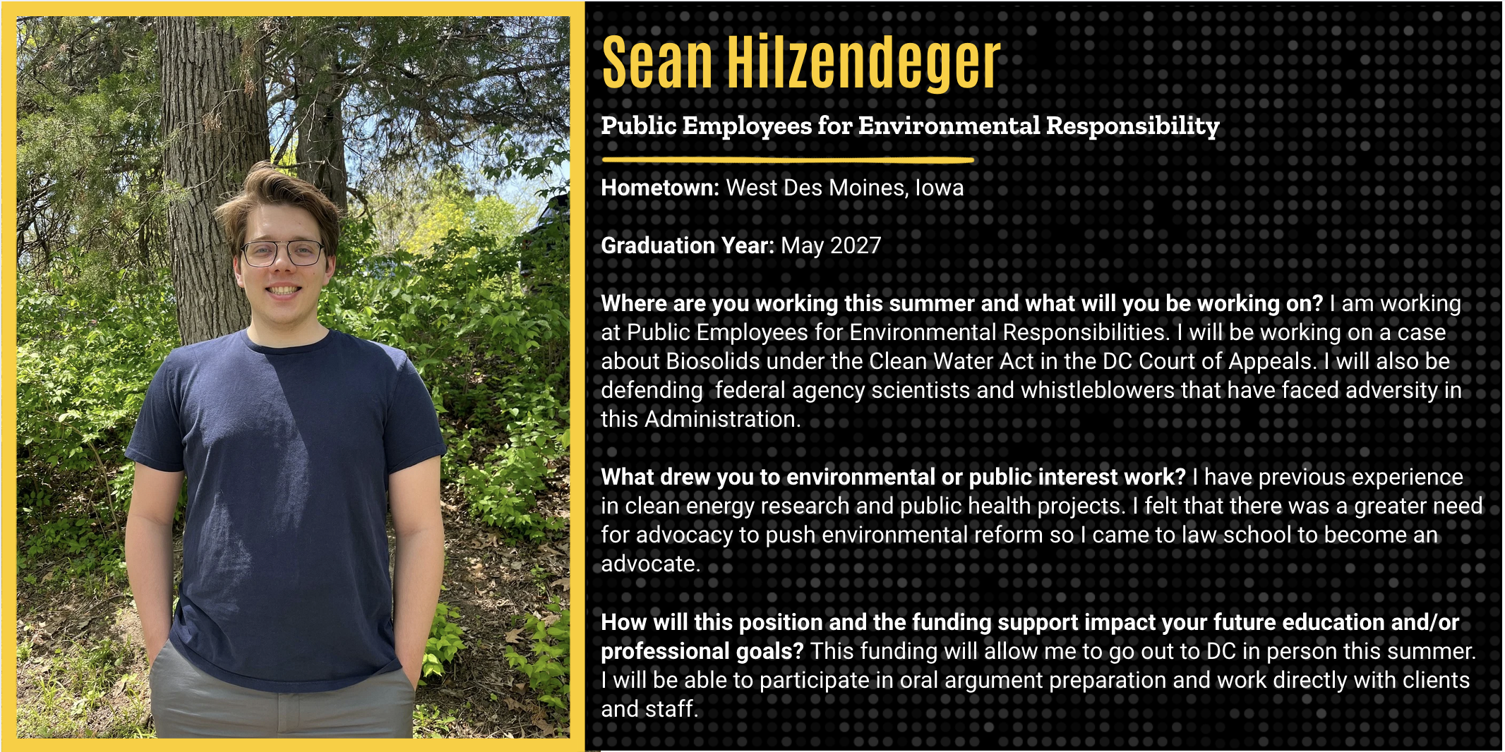 Sean Hilzendegar profile