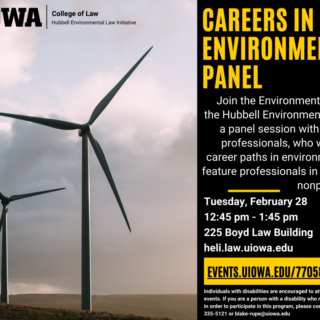 Careers in Environmental Law Panel promotional image