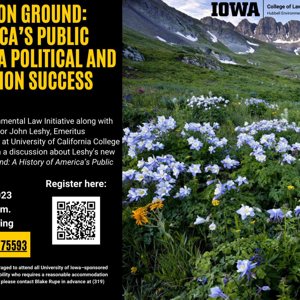 Our Common Ground: Why America’s Public Lands Are a Political and Conservation Success Story with Author and Professor John Leshy promotional image