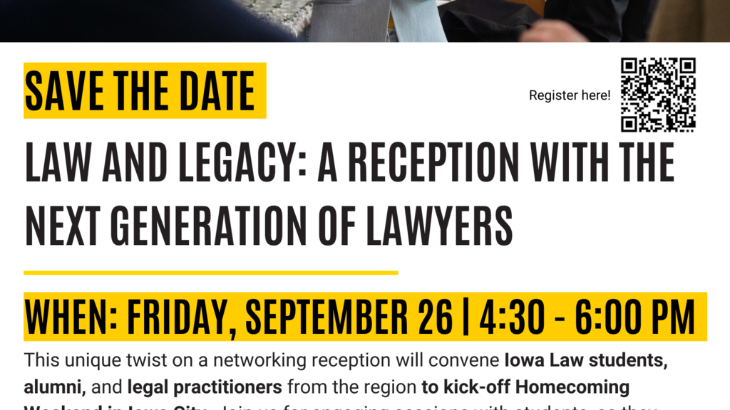 Law and Legacy: A Reception with the Next Generation of Lawyers  promotional image